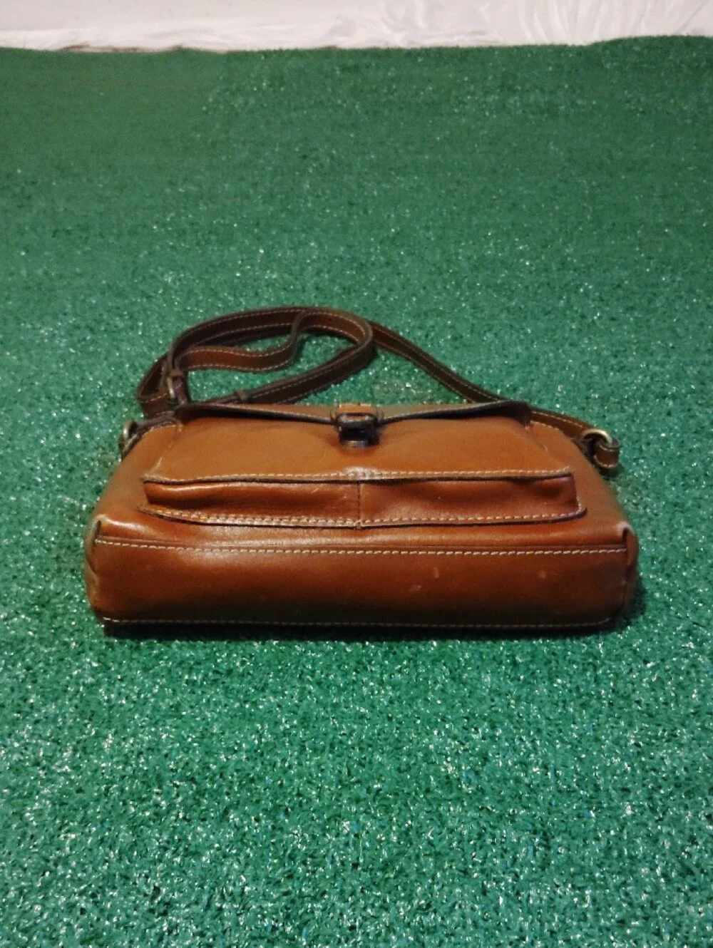 Classic Brown Leather Crossbody Bag - Patricia Nash